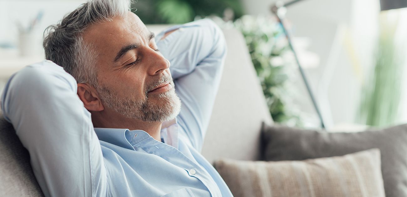 Man relaxing after sedation dentistry visit