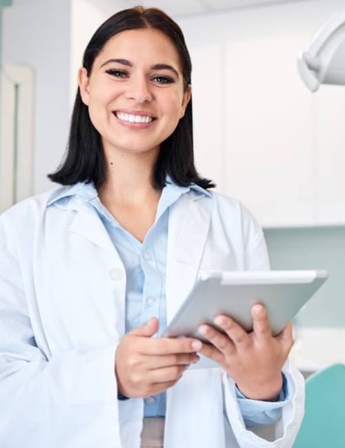 Dentist smiles