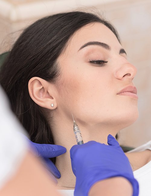 Patient receiving Botox injection