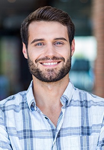 smiling young man in Belton