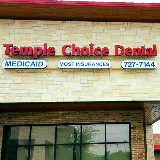 Outside view of Temple Choice Dental office building